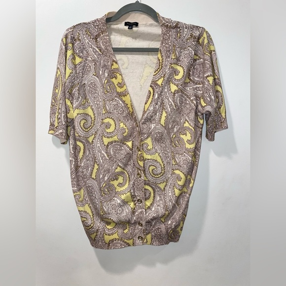 Talbots Women’s Paisley Button Cardigan Sweater - Picture 7 of 7